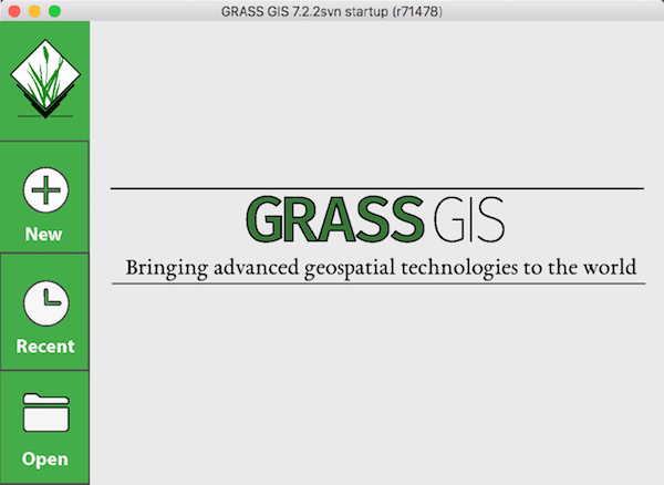 GRASS startup "Splash screen"
